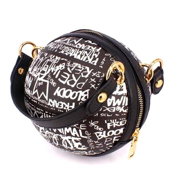 Graffiti Basketball Shape Clutch Model 1 - Picture 7 of 14